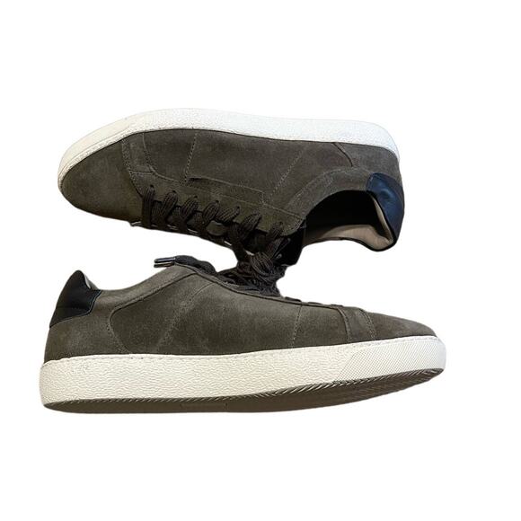 AllSaints Men's Sheer Low Top Suede Trainers Khaki Suede Size EU 42 - Picture 13 of 15
